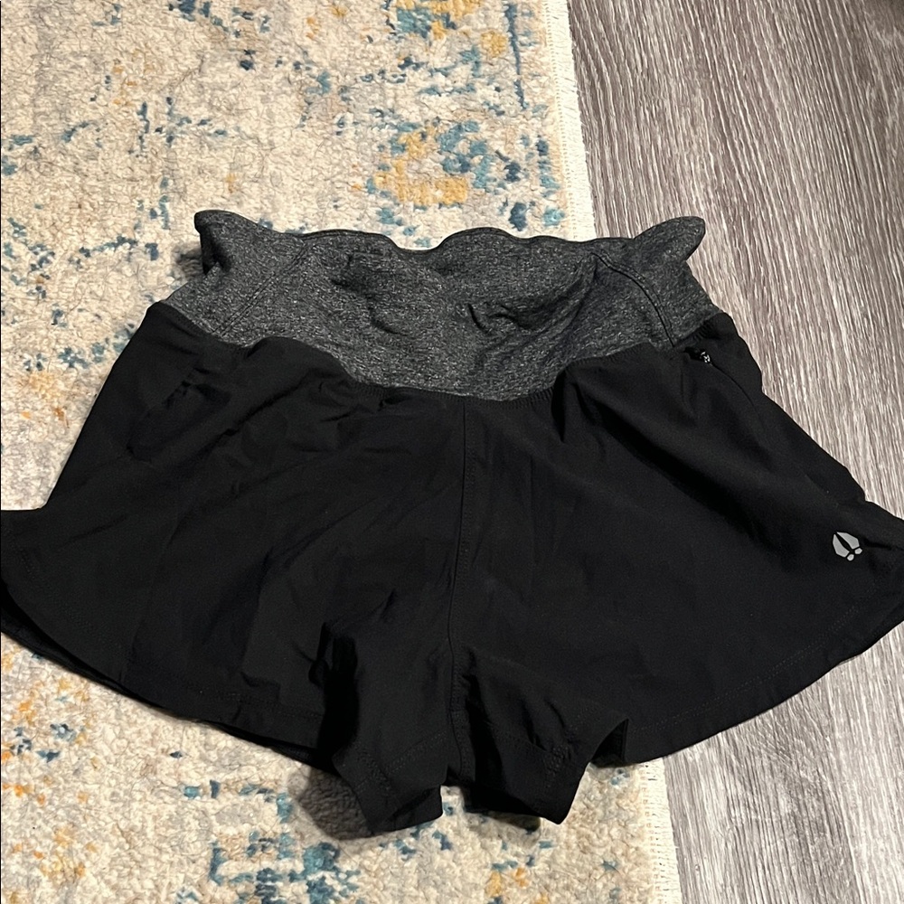Women's Athletic Shorts in Black and Gray